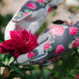 Gants de jardinage à manches longues et motifs à fleurs